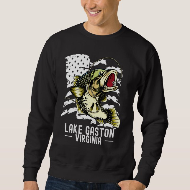 Sudadera Caza De Bass Pesca Pescador Deportivo Lago Gaston  (Anverso)