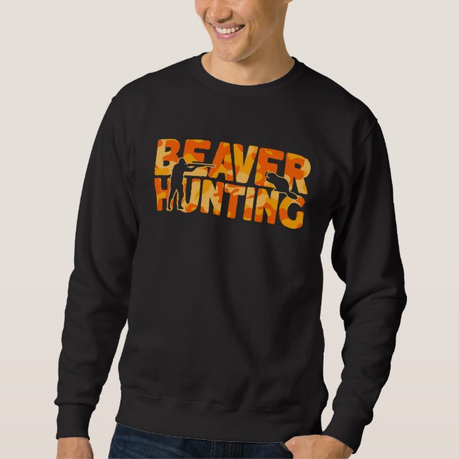 Sudadera Caza de castores de castores de Naranja de camufla (Anverso)