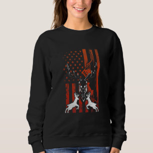 Sudadera Caza De Cerebros Patriótica De Ee. Uu. Elk Bow Hun