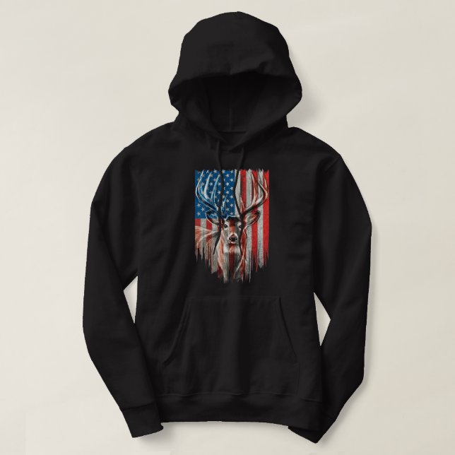 Sudadera Caza de ciervos machos de cola blanca Camuflaje am (Diseño del anverso)