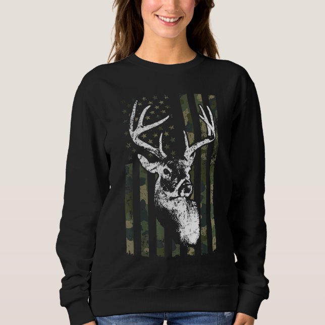 Sudadera Caza de ciervos Whitetail Buck en EE.UU. Camuflage (Anverso)