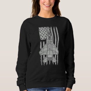 Sudadera Caza de combate F 15 Eagle Avión Bandera americana