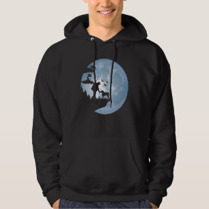 Sudadera Caza De Hombres De Silhouette De La Luna De Cazado