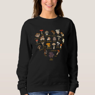 Sudadera Caza de Hongos Micología Corazón Hongos