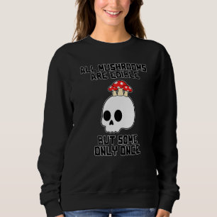 Sudadera Caza de hongos vintage todos los hongos son comest