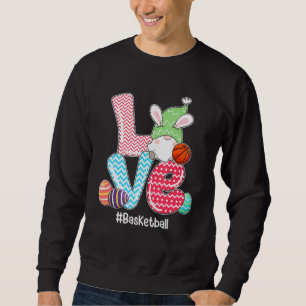 Sudadera Caza de huevos de básquetbol de conejo con amor li