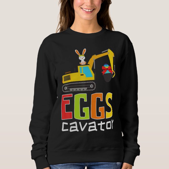 Sudadera Caza de Huevos de Pascua Eggscavator Cute Ama Bunn (Anverso)