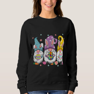 Sudadera Caza de huevos en el día de Pascua de Autismo Bunn