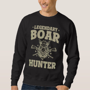 Sudadera Caza de jabalíes Vintage Cerdo Jabalí  Cazador de 