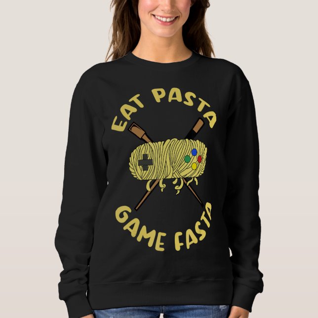Sudadera Caza De Pasta Comida Fasta Gaming Comida Italiana  (Anverso)