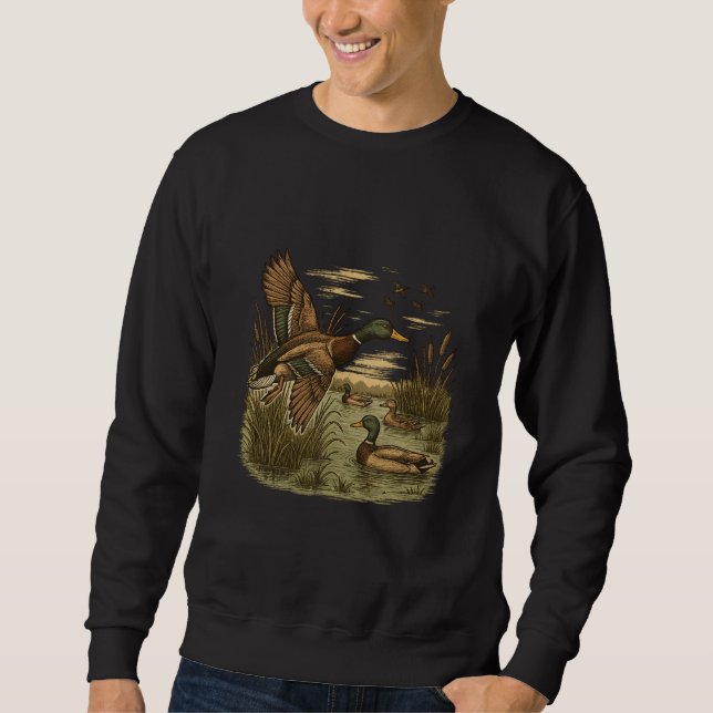 Sudadera Caza-de-Pato-Real-Retro-volador (Anverso)