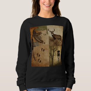 Sudadera Caza de venado de cola blanca con arco vintage