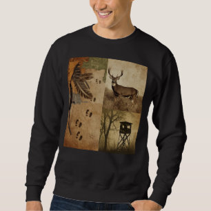 Sudadera Caza de venado de cola blanca con arco vintage