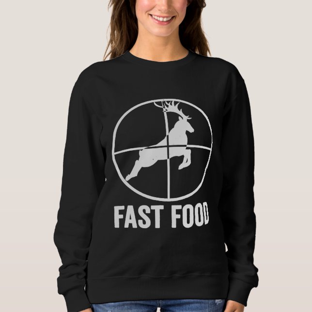Sudadera Caza de venados Caza de comida rápida Cazadora de  (Anverso)