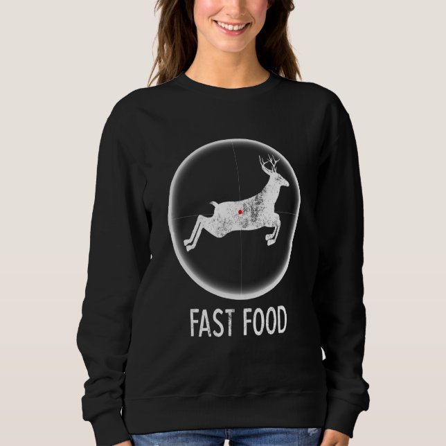 Sudadera Caza de venados Cazando comida rápida de T Hunter (Anverso)