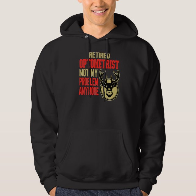 Sudadera Caza de venados optometristas retirados (Anverso)
