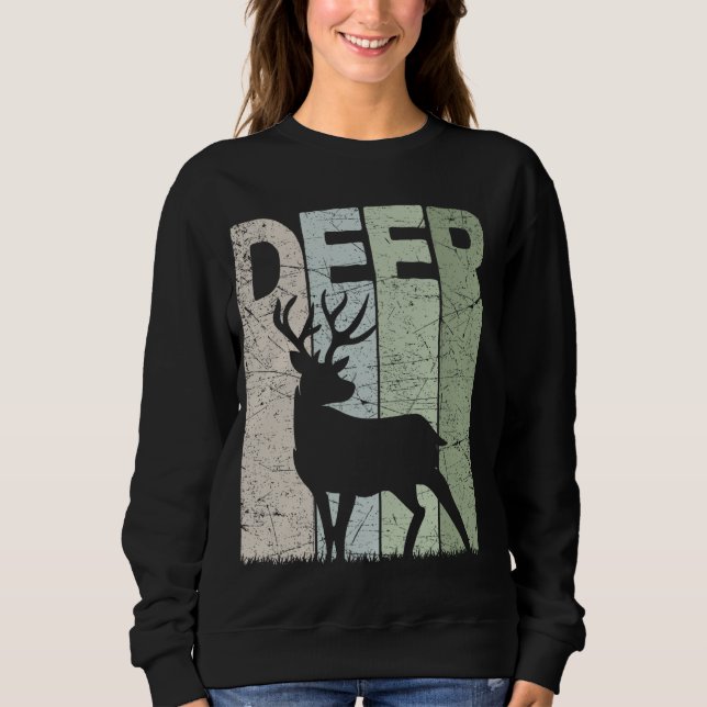 Sudadera Caza de venados venenosos retro cacería de ciervos (Anverso)