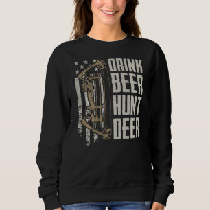 Sudadera Caza divertida de arcos de cerveza Beer Hunt Deer 