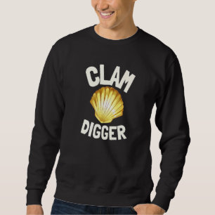 Sudadera Cazador de almejas excavando almejas y cangrejos