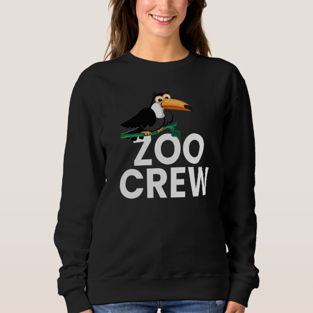 Sudadera Cazador de animales de la tripulación zoológica 1 (Anverso)