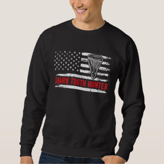 Sudadera Cazador de dientes de tiburón fósil patriota de la