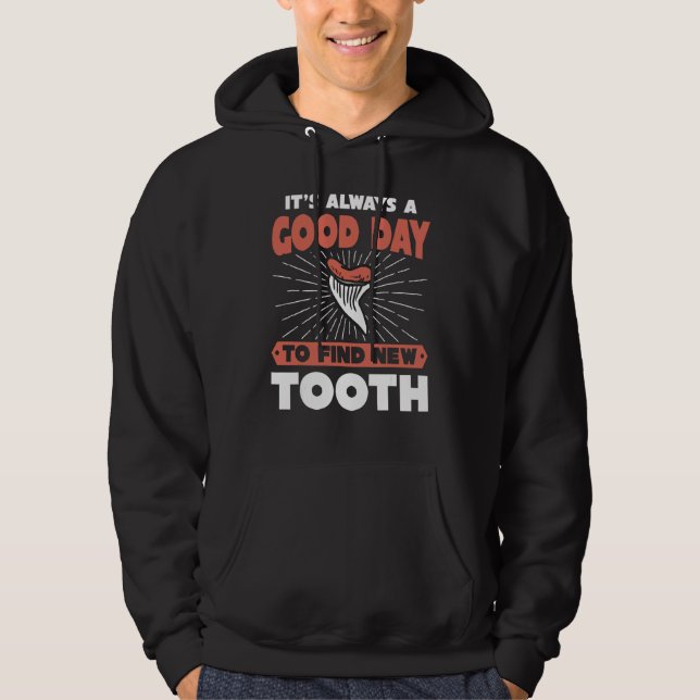 Sudadera Cazador de Dientes de Tiburón Fosilizado (Anverso)