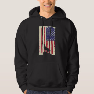 Sudadera Cazador de lobo americano patriótico para papá