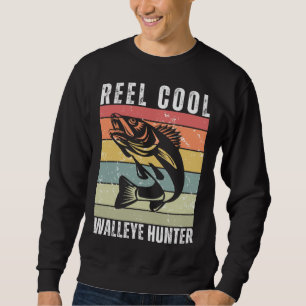 Sudadera Cazador de lucioperca retro genial de carrete Pesc