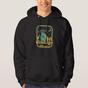 Sudadera Cazador de ovnis alienígenas de Illinois Chicago O