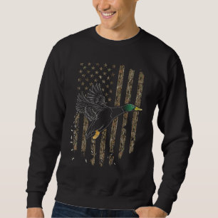 Sudadera Cazador de Patos Bandera Americana Waterfowl Cazan