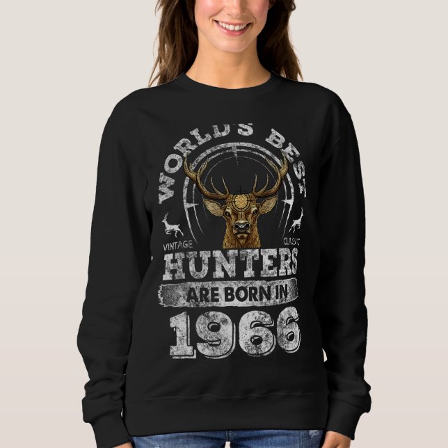 Sudadera Cazador De Venados De 55 Años Nacido En 1967 55º N (Anverso)