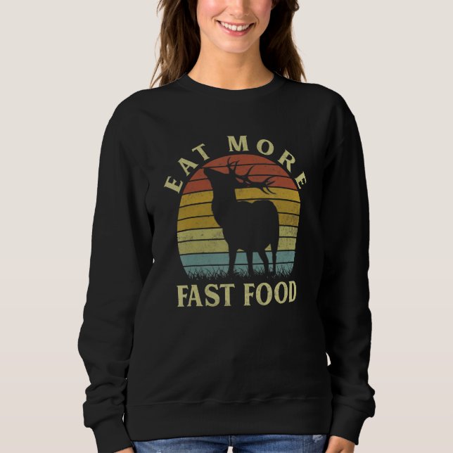 Sudadera Cazador de venados de comida más rápida (Anverso)
