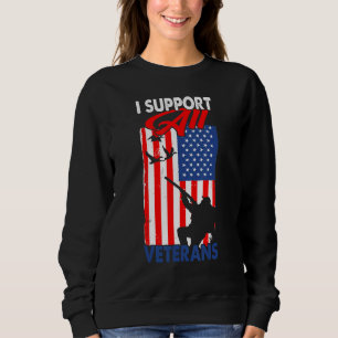 Sudadera Cazador patriótico de la bandera estadounidense de