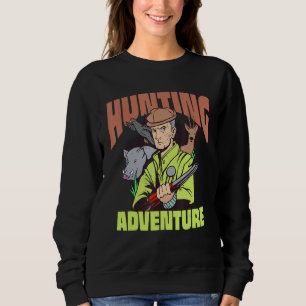 Sudadera Cazador Y Vida Silvestre De Los Animales Y Pistola