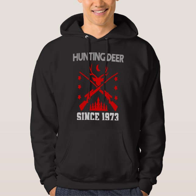 Sudadera Cazando ciervos desde 1973 (Anverso)