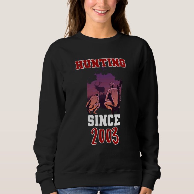 Sudadera Cazando desde 2003 (Anverso)