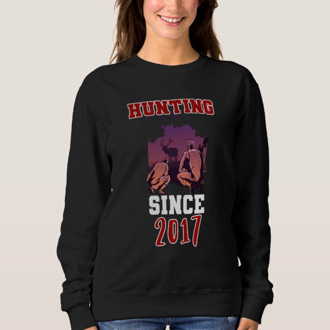 Sudadera Cazando desde 2017 (Anverso)