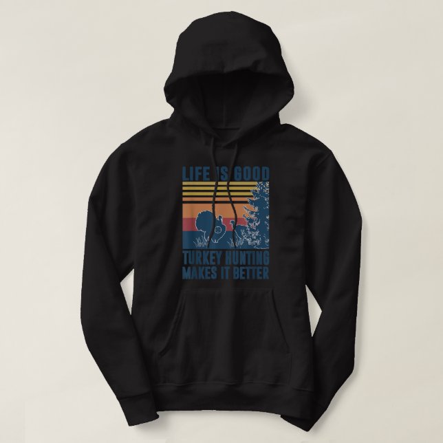 Sudadera Cazando turcos regalos a hombres mujeres salvajes  (Diseño del anverso)