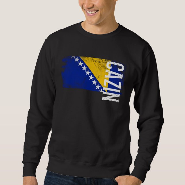 Sudadera Cazin Bosnia Flag For Bosnian Men Women Kids (Anverso)