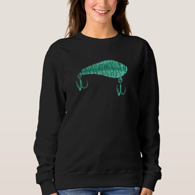 Sudadera Cebos de Pesca Angustiado Verde Azul (Anverso)