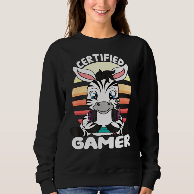 Sudadera Cebra Con Auriculares Gamset Gaming De Cebra Certi (Anverso)