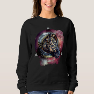 Sudadera Cebra En El Espacio Para Mamá Papá Y Niños