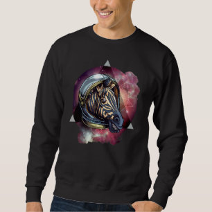 Sudadera Cebra En El Espacio Para Mamá Papá Y Niños