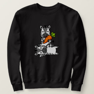 Sudadera Cebra Feliz y Lindo con Zanahoria Dibujo Animado D