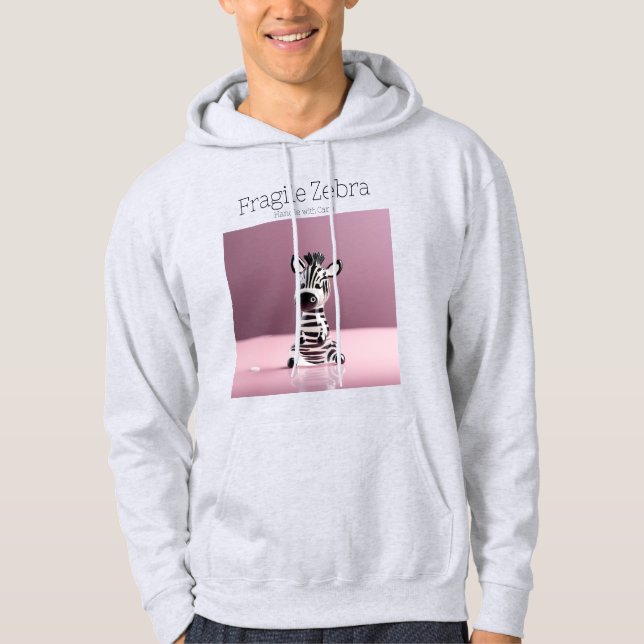 Sudadera Cebra frágil: Manejar con cuidado (Anverso)