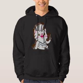 Sudadera Cebra Multicapas Pacífico Relajado Bonito Estético