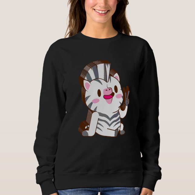 Sudadera Cebra Multilayer Paz Relajada Monada Estética   (Anverso)