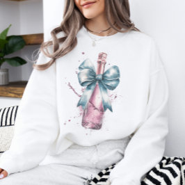 Sudadera Celebración Champagne Coquette Bow Valentine