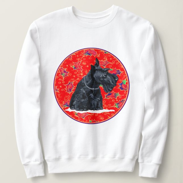 Sudadera Celebración Colorida del Terrier Escocés (Anverso del diseño)