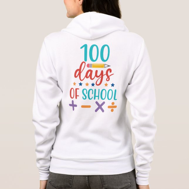 Sudadera Celebración de 100 Días de Escuela (Reverso)